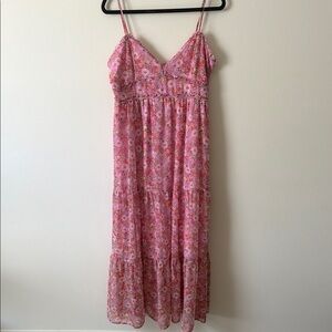ARULA Pink Floral Maxi Dress